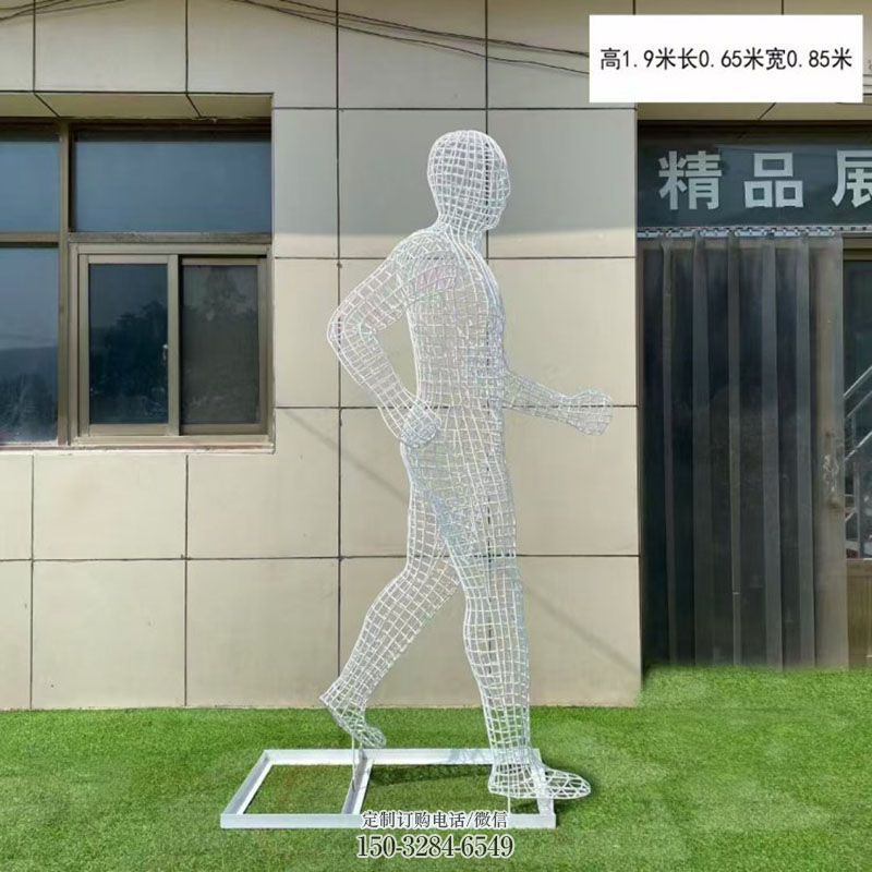 镂空运动员雕塑服务商，美陈雕塑，铁艺体育人物雕塑精选
