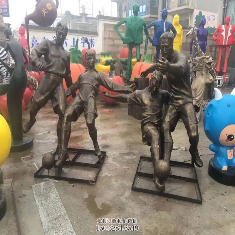 打篮球雕塑展示生产