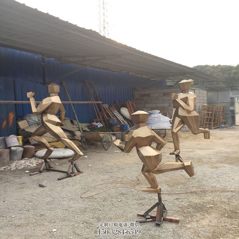 彩绘景观竞走雕塑制作厂家