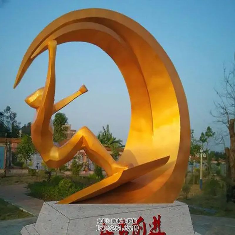 商业街冲浪雕塑主题